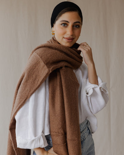 Schnur Winter Schal Braun