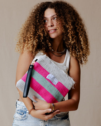Bolsa Kilim Rosa X Menta