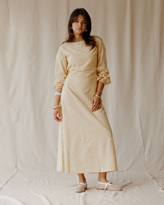 Vestido amarillo de piruleta