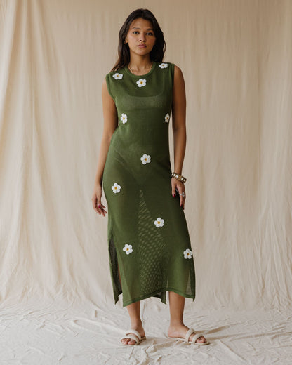 Abito Olive Daisy Drift