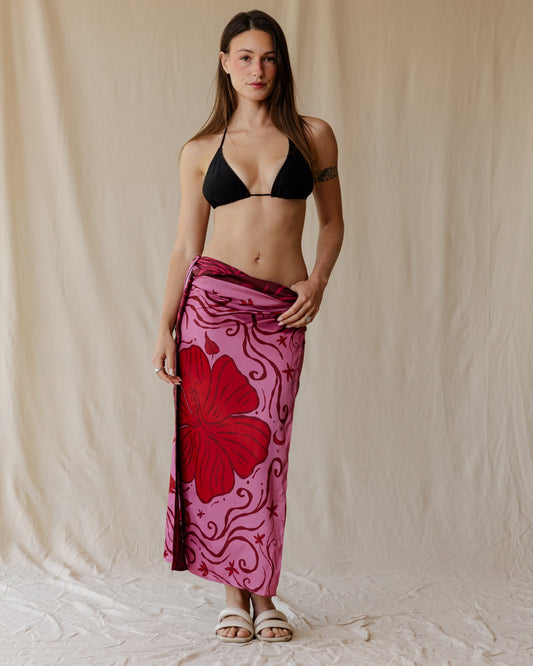 Hibiscus Song Pink Sarong