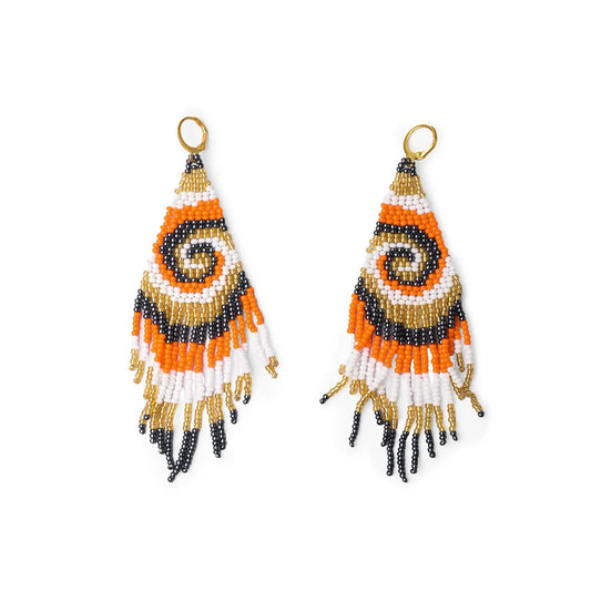 Tassel Beads Earring Black