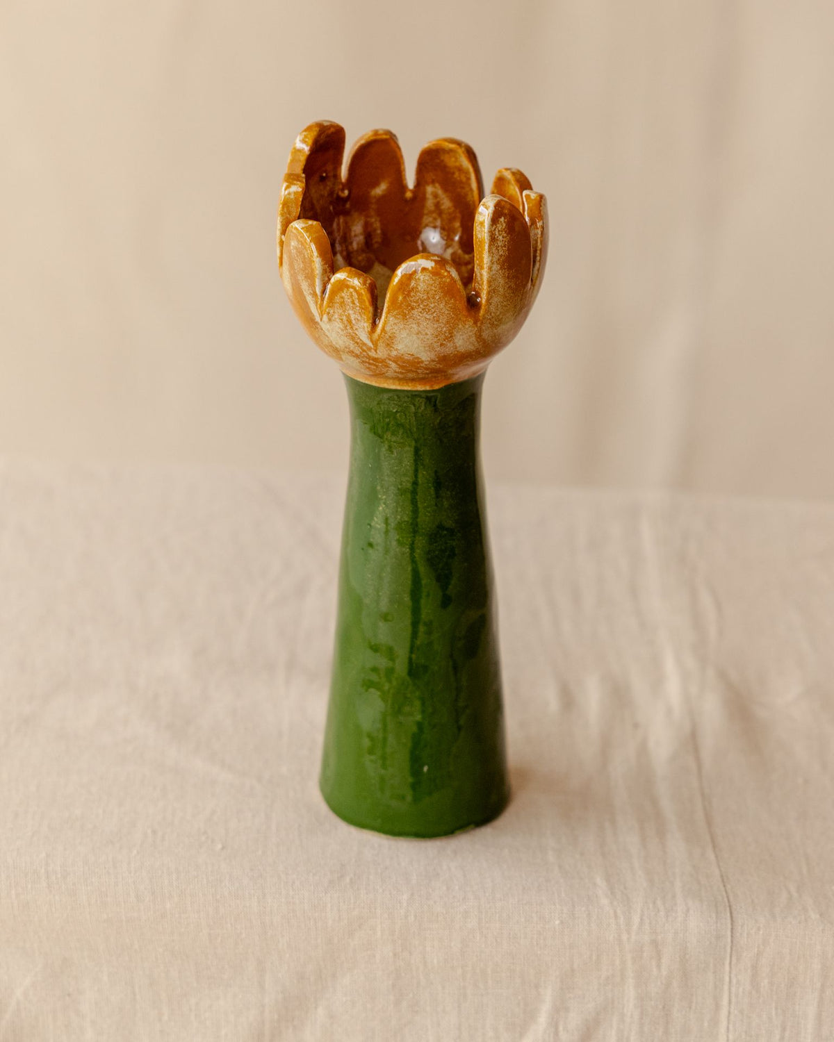 Aura Yellow Candle Holder