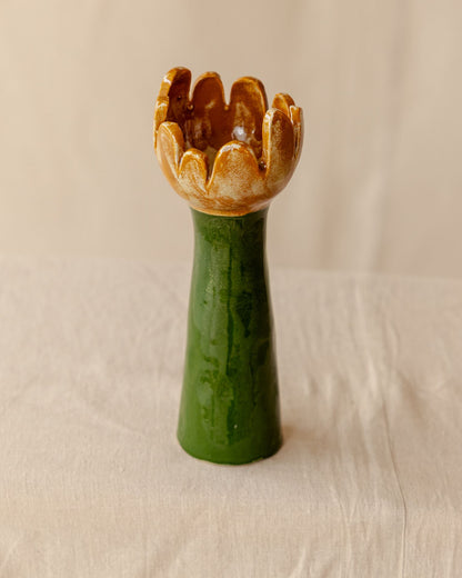 Aura Yellow Candle Holder