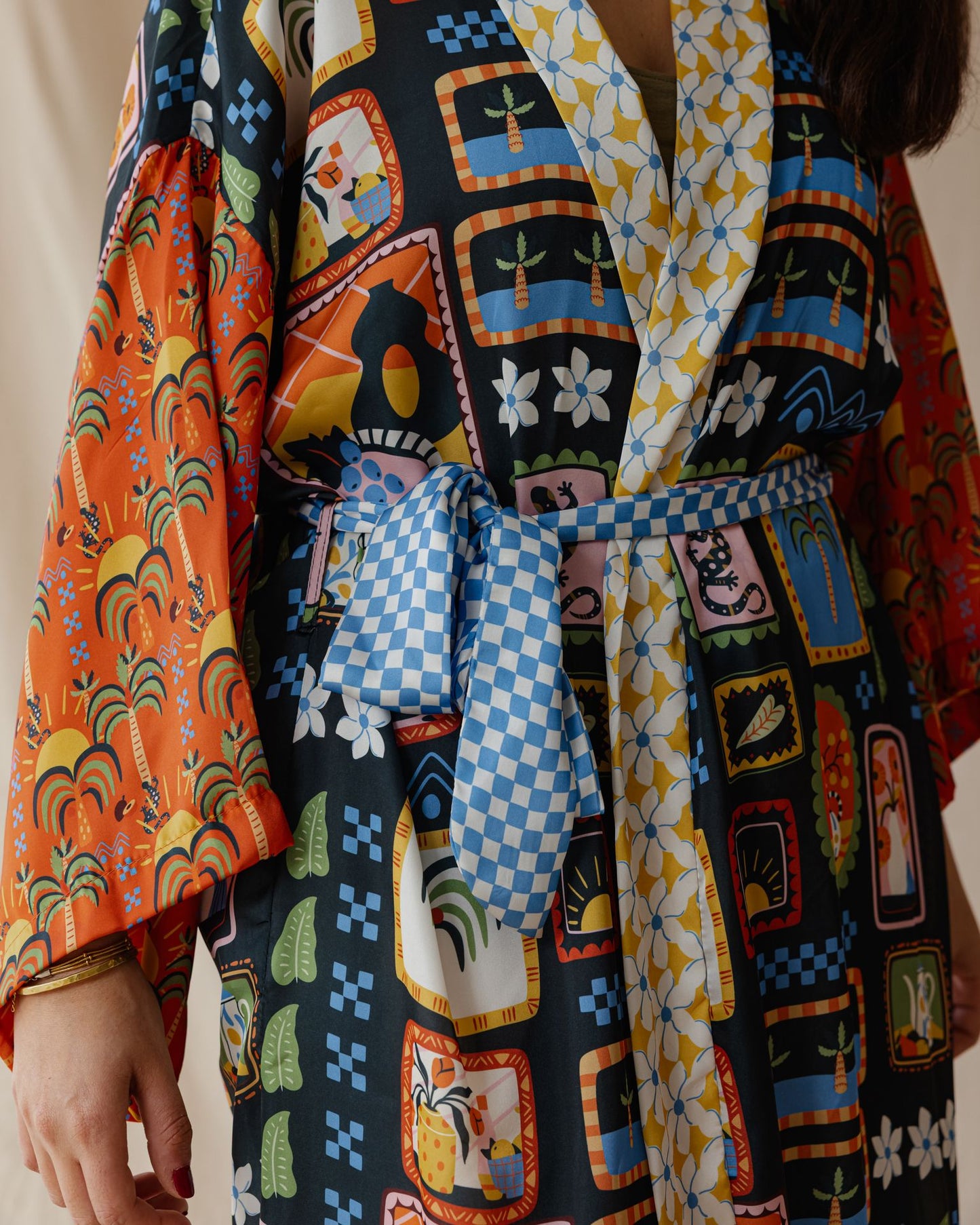 Rooted Legacy Satin-Kimono