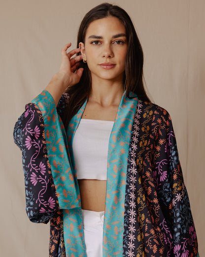 Kimono indio de jardín floral