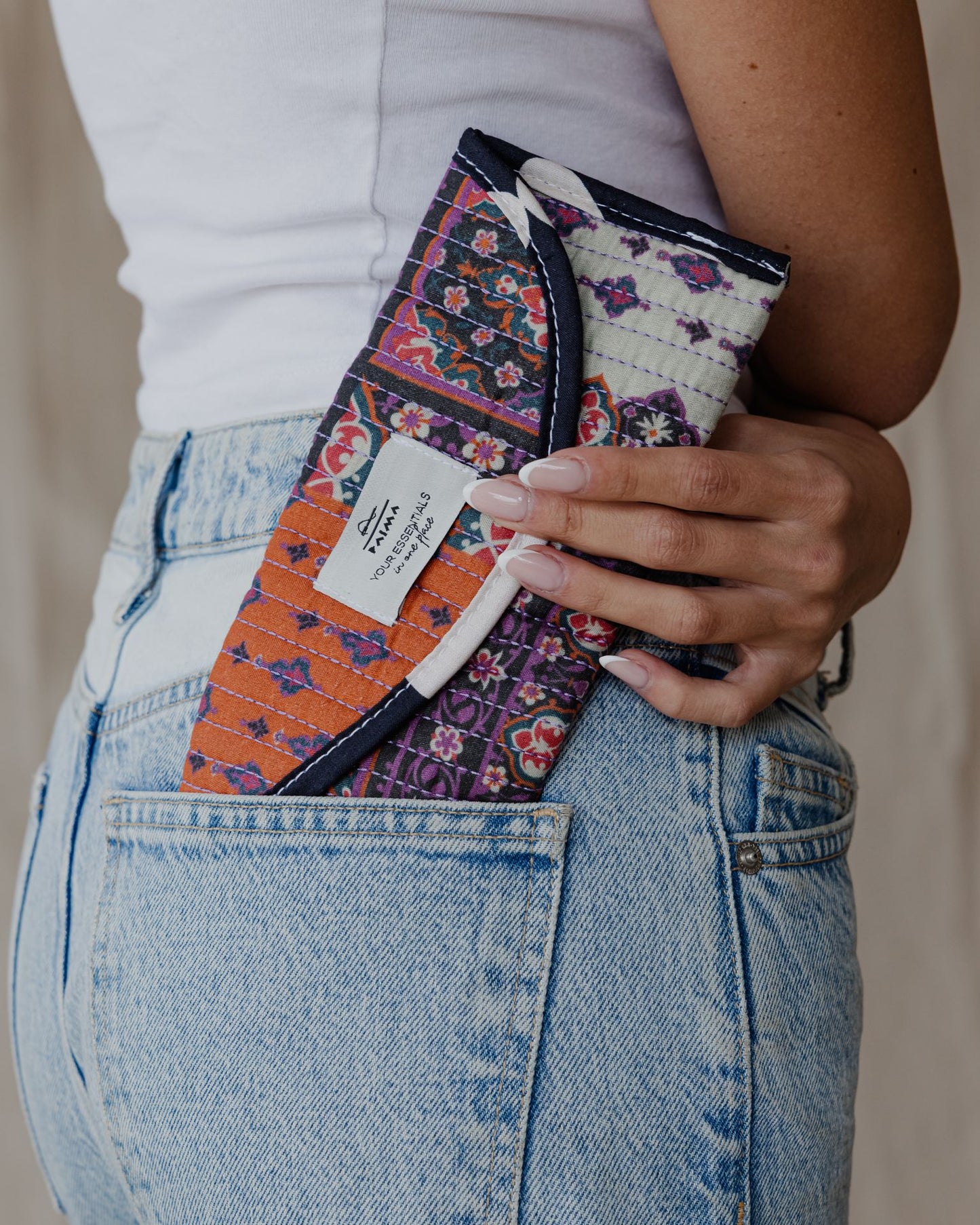 Oriental Patchwork Scrap Pouch Purple