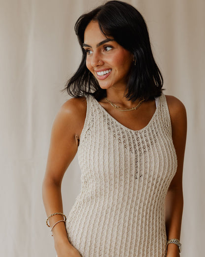 Vestido de malha Haven Off-White