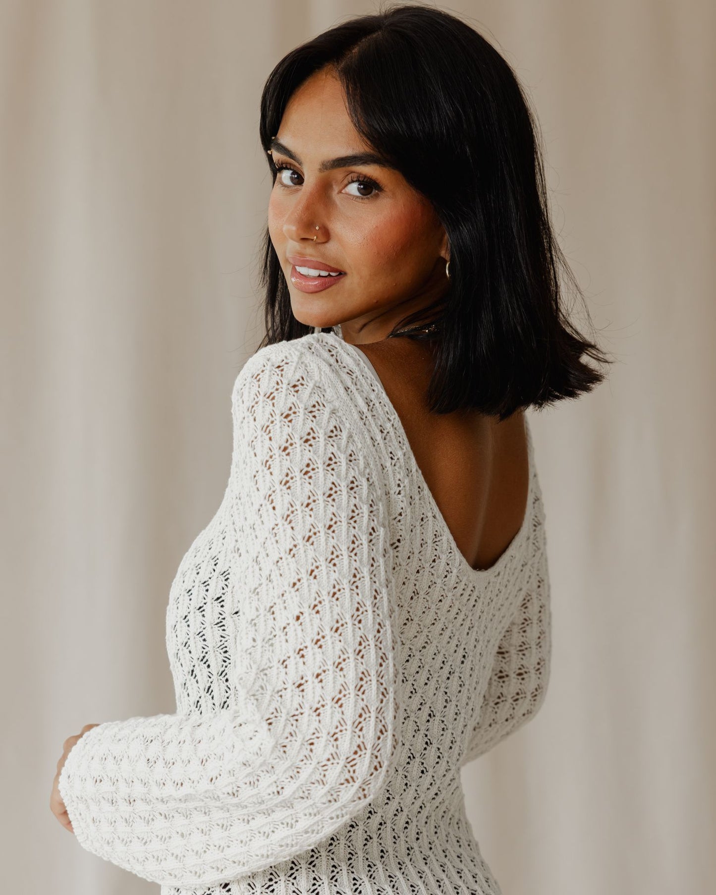 Robe en tricot blanc Veloura