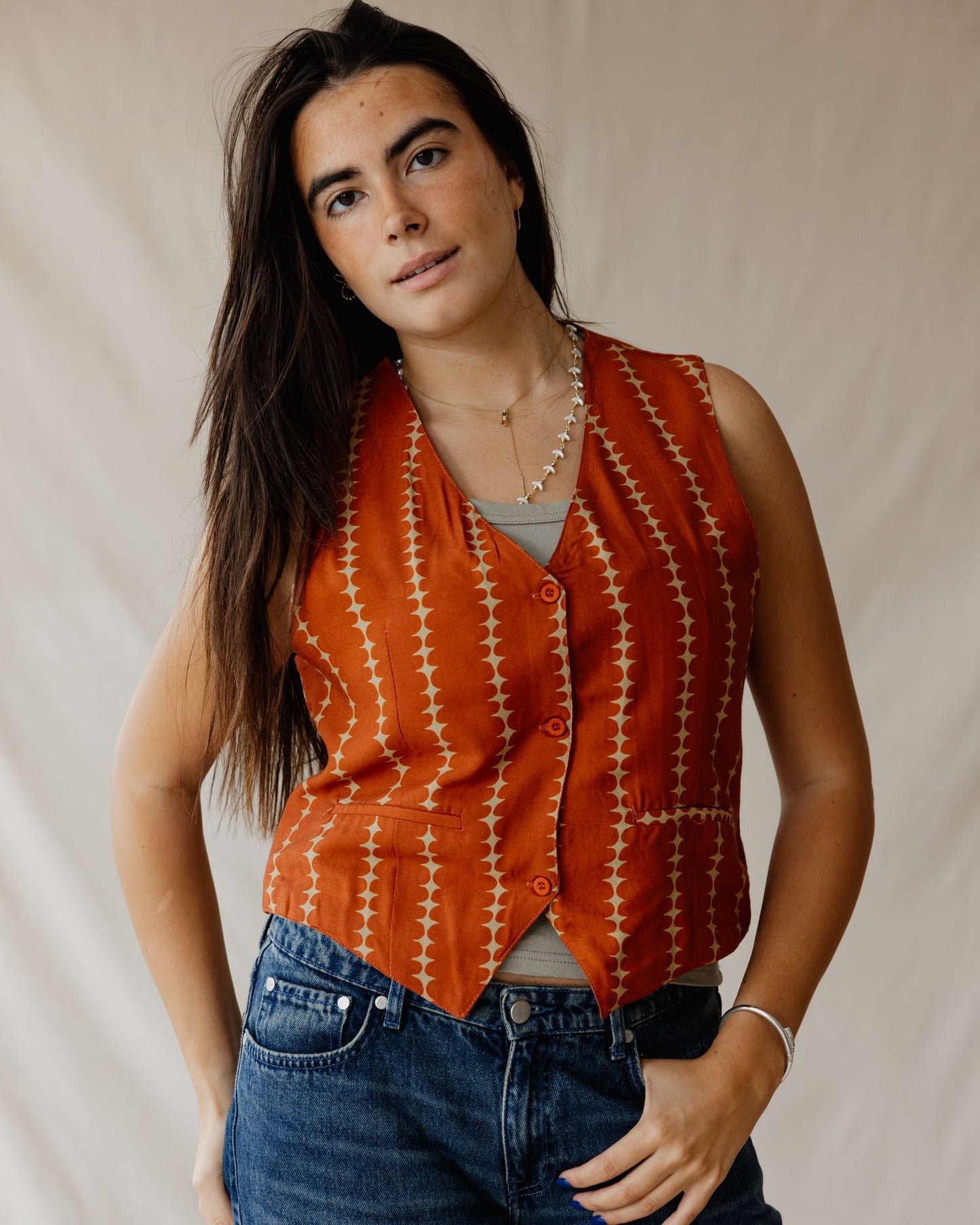 Island Dreams Vest Orange