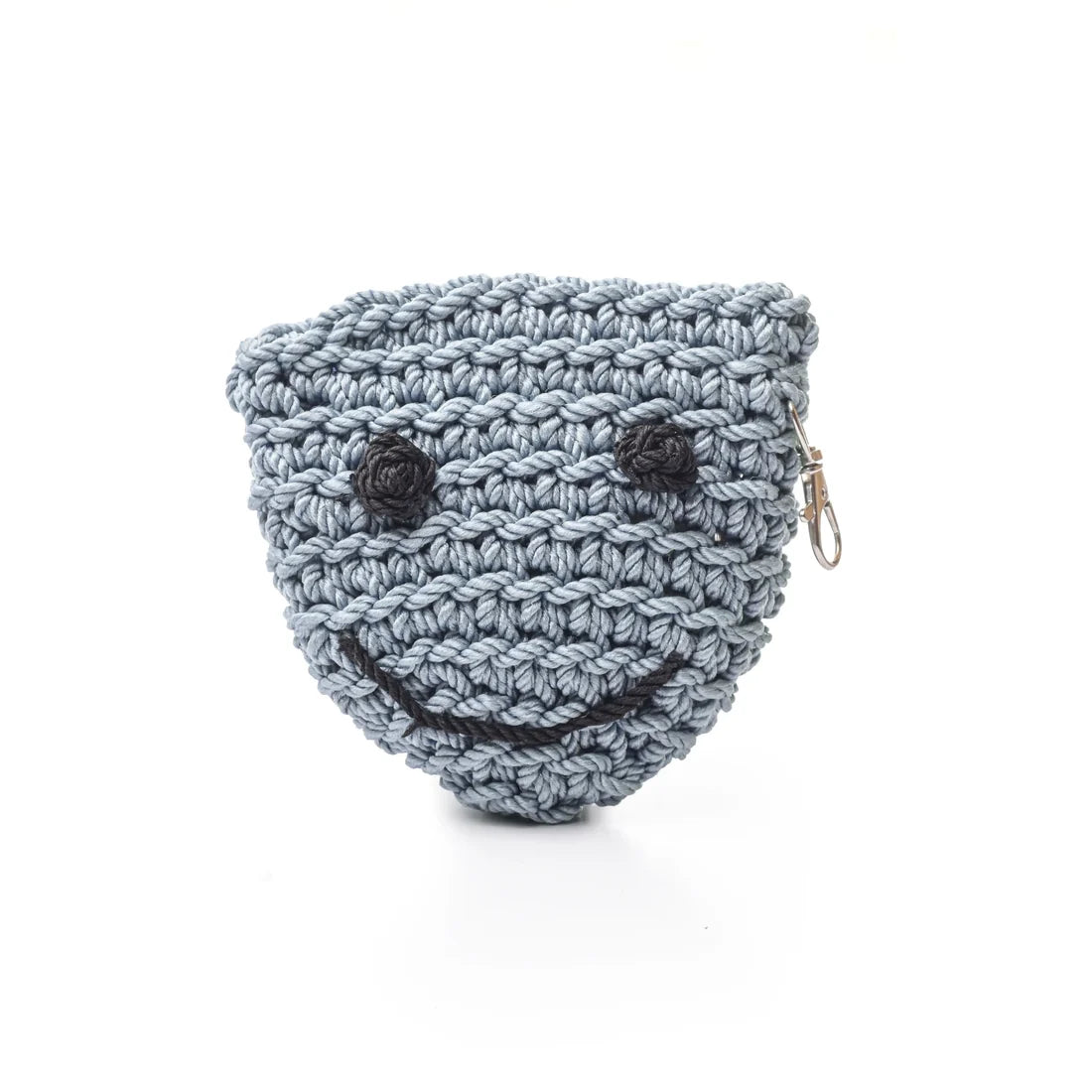 Crochet Fruit Design Clutch Grey