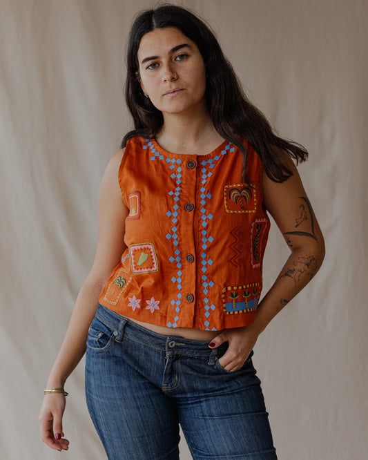 Tropical Threads Vest Orange