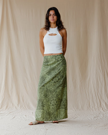 Falda Antique Bloom en Oliva