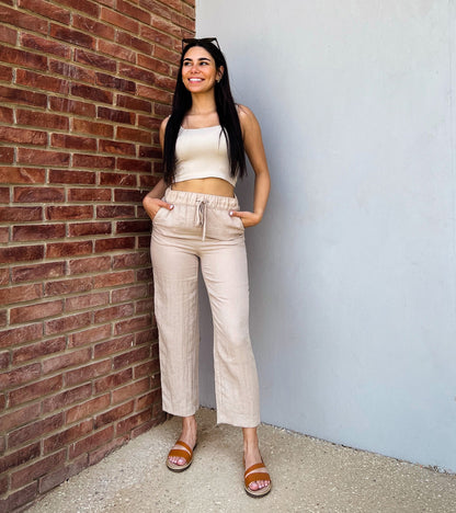 Minimal Sandales plates en cuir Havane