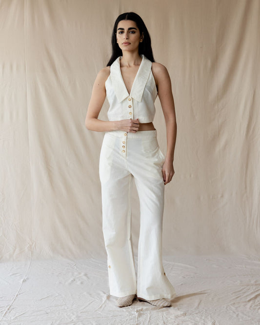 The Tailored Muse Off-White Set