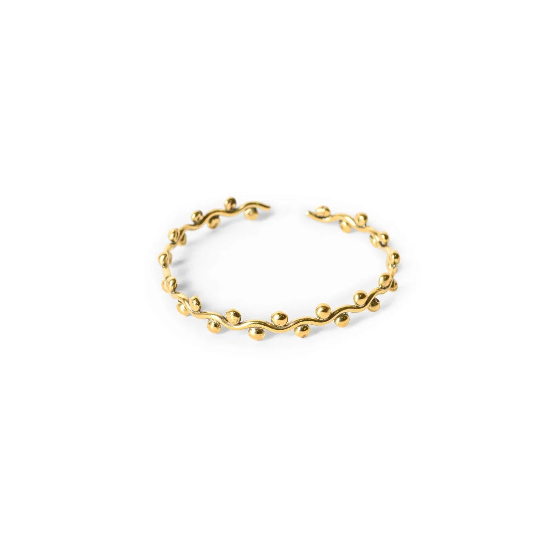 Brass Granulated Simple Bracelet