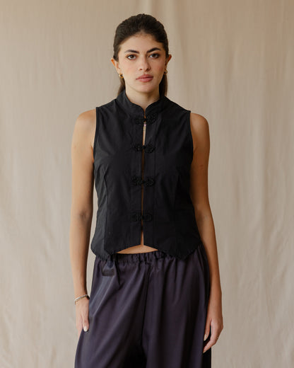 Empress Knot Black Vest