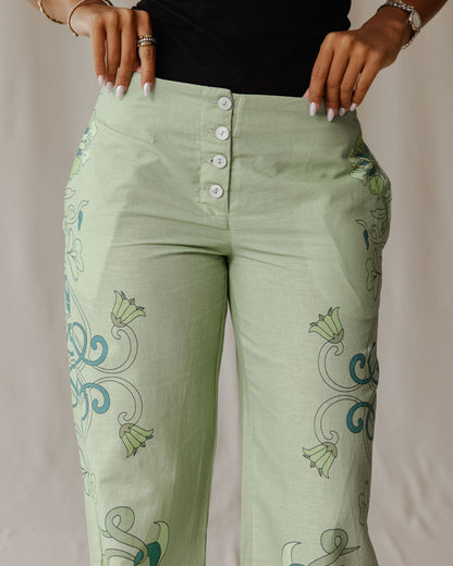 Sage Petal Muse Linen Pants