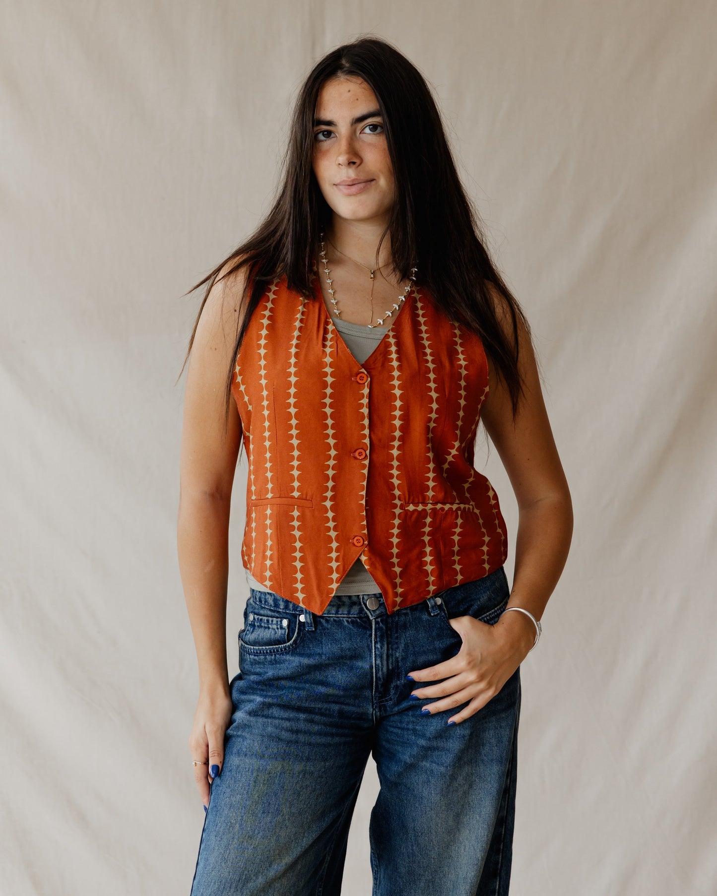 Island Dreams Vest Orange