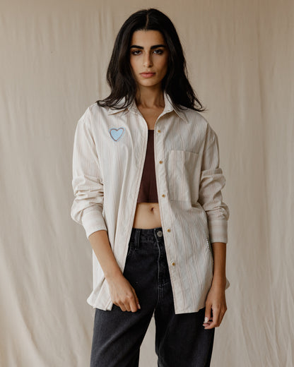 Sand Heart Stripe Shirt