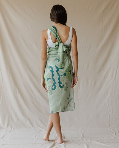Pareo de pétalos de menta
