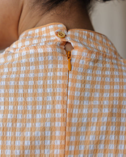 El Vestido Kyoto Vichy Naranja