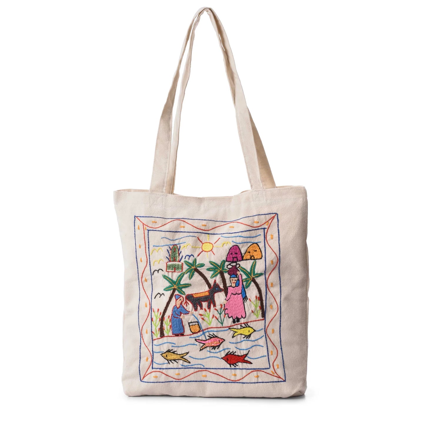 Bolso Bordado a Mano (Blanco Roto)