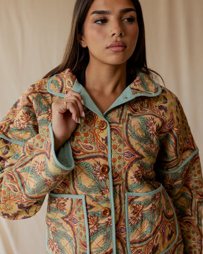 Citrus Courtyard Quilted Jacket