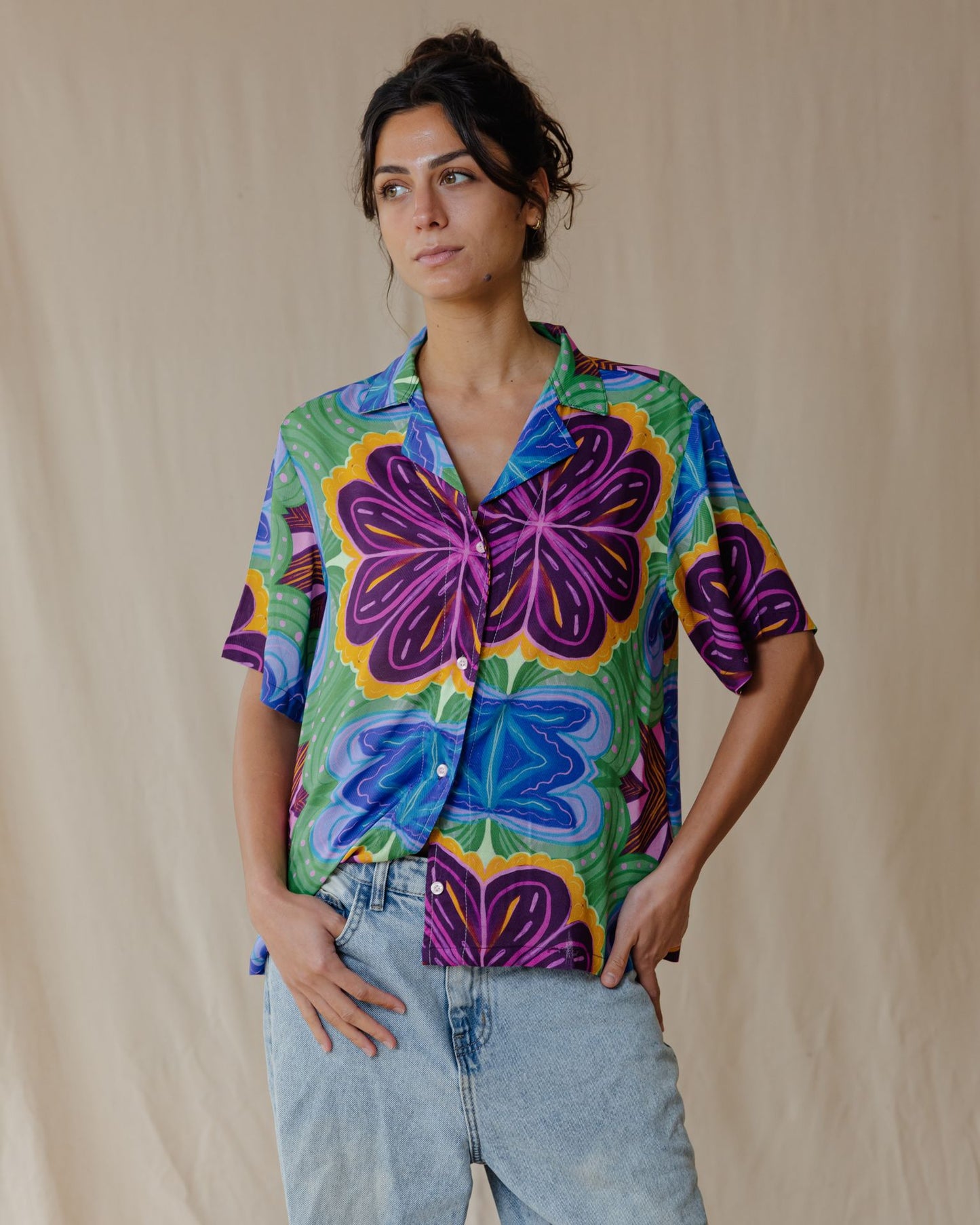 Camisa Flora Notes