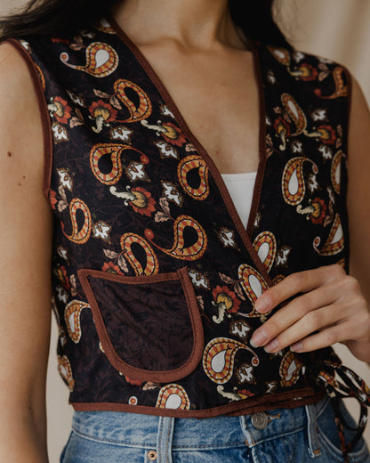 Gilet nero Paisley