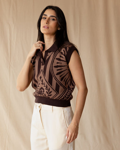 Taupe Knit Vest