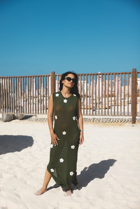 Olive Daisy Drift Dress