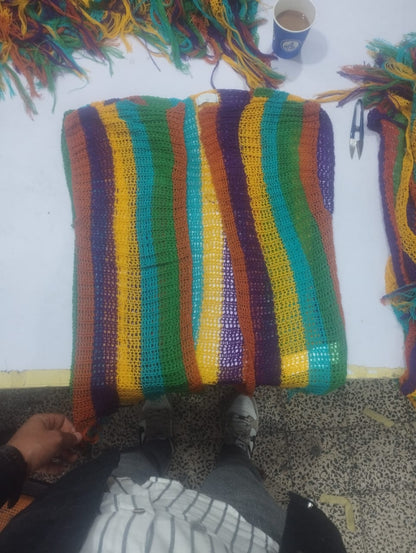 Colete de malha para festival