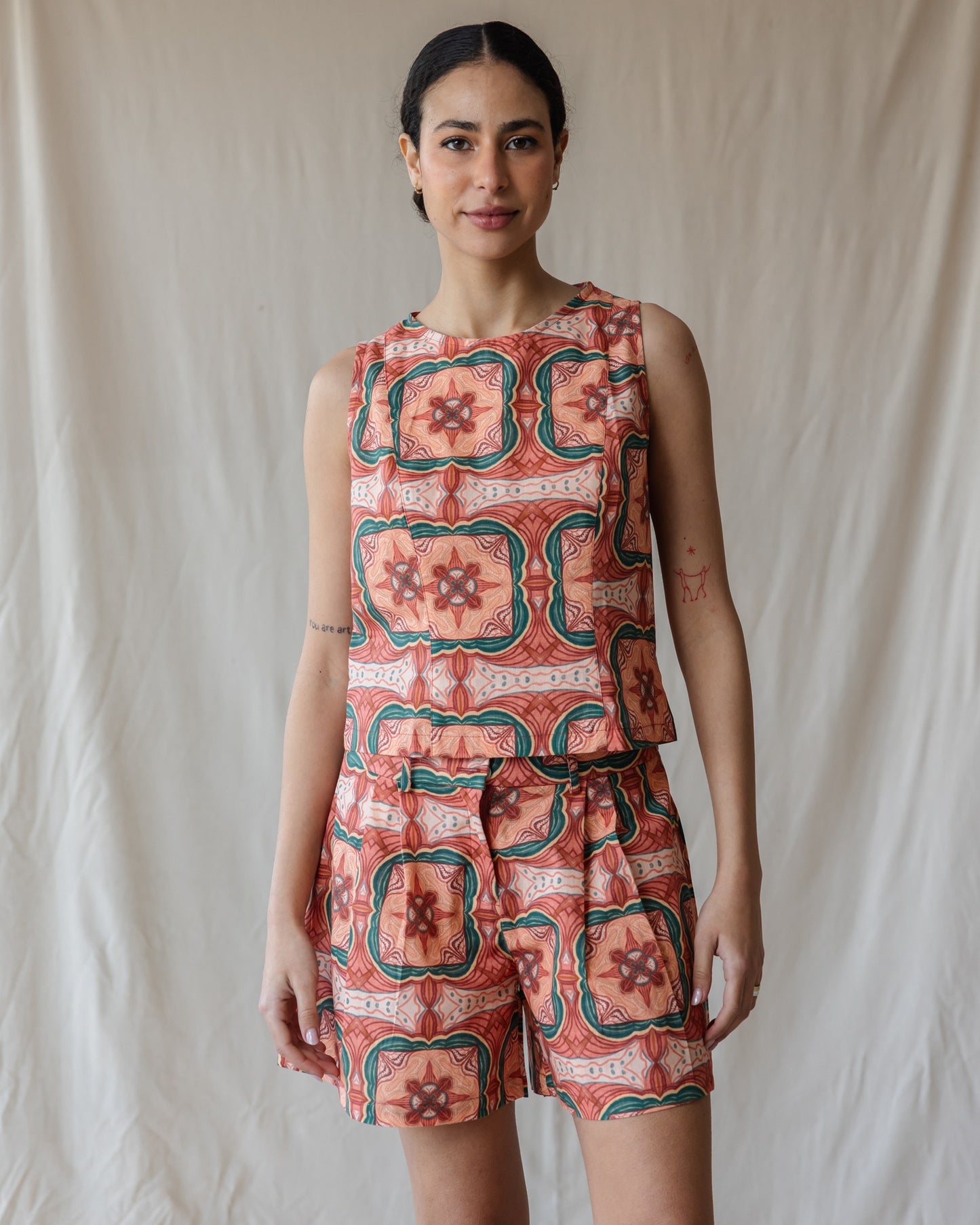 Terracotta Tiles Linen Set