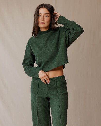 Completo Relaxed Cashmere Verde Oliva