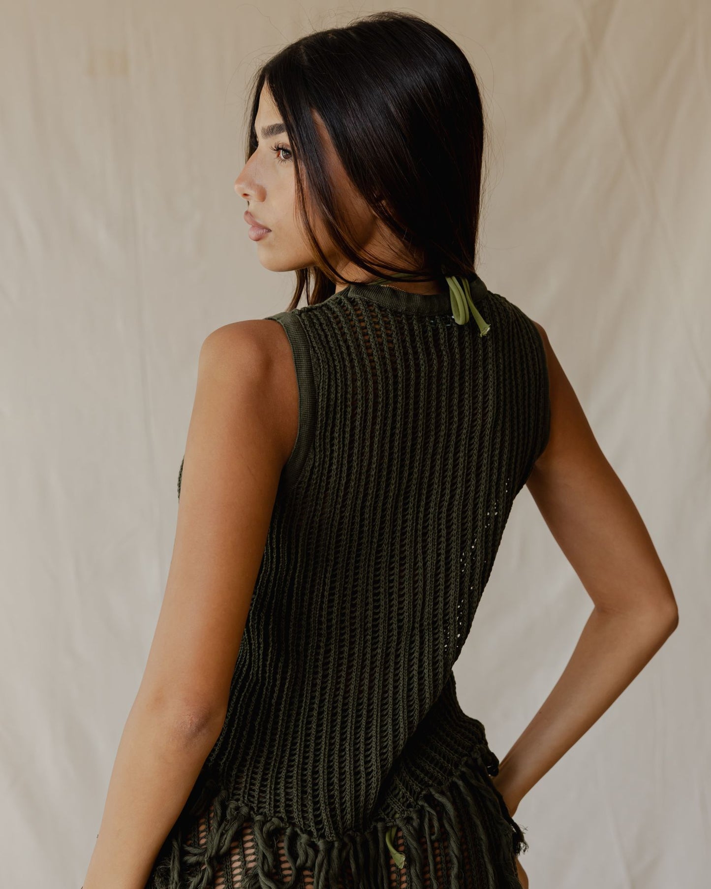 Isla Olive Knit Top