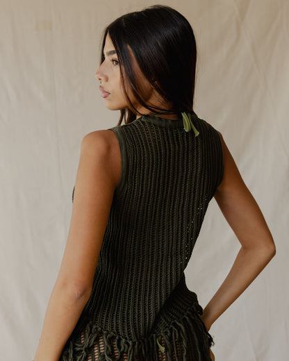 Isla Olive Knit Top