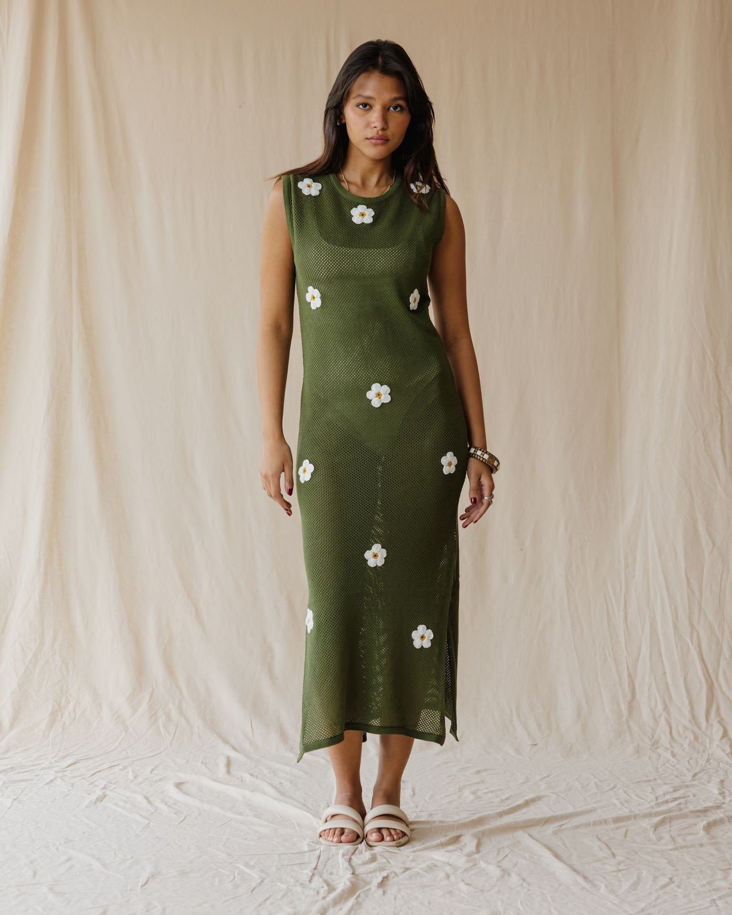 Abito Olive Daisy Drift