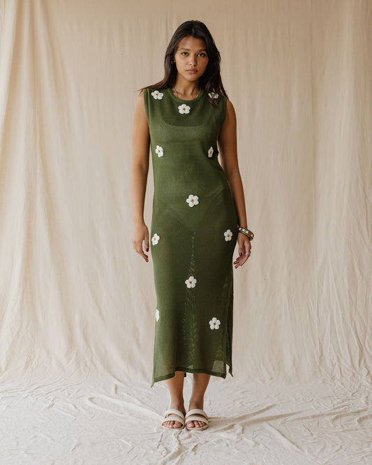 Abito Olive Daisy Drift