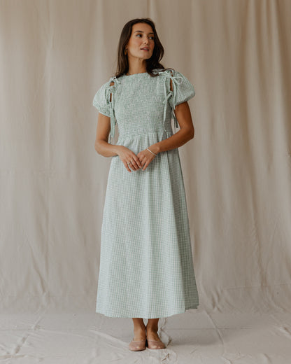Robe pique-nique pastel menthe