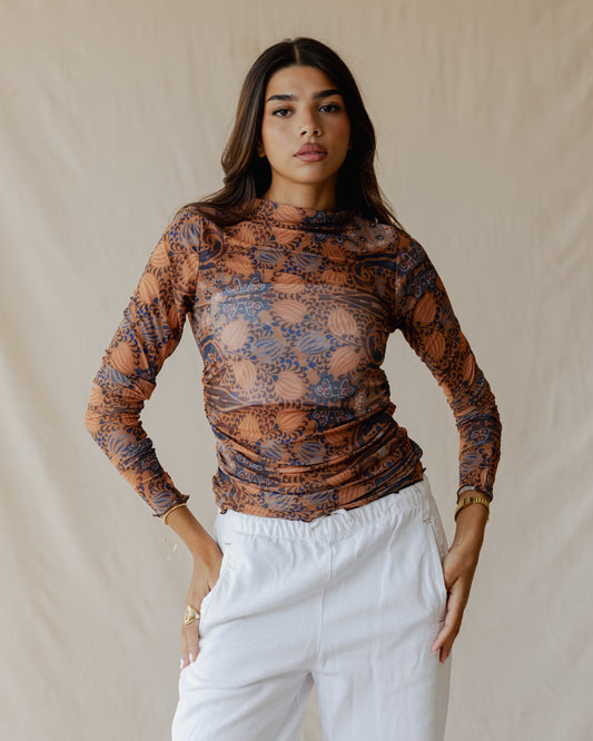 Autumn Mirage Mesh Top