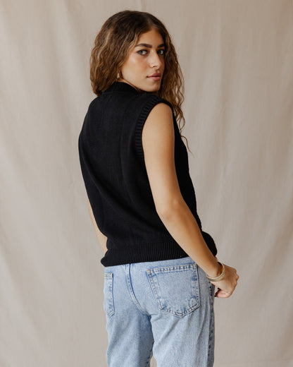 Gilet nero tricot