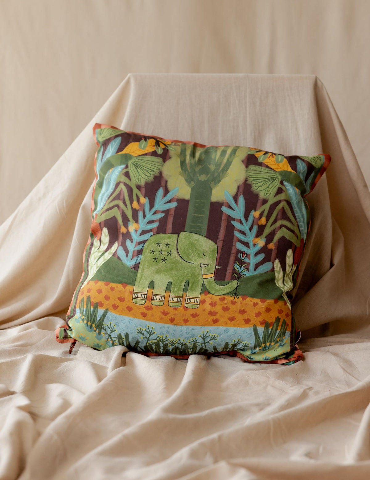 Palma X Ellie Elephant's Journey Cushion
