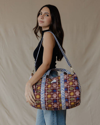 Boho Grid Duffle Bag