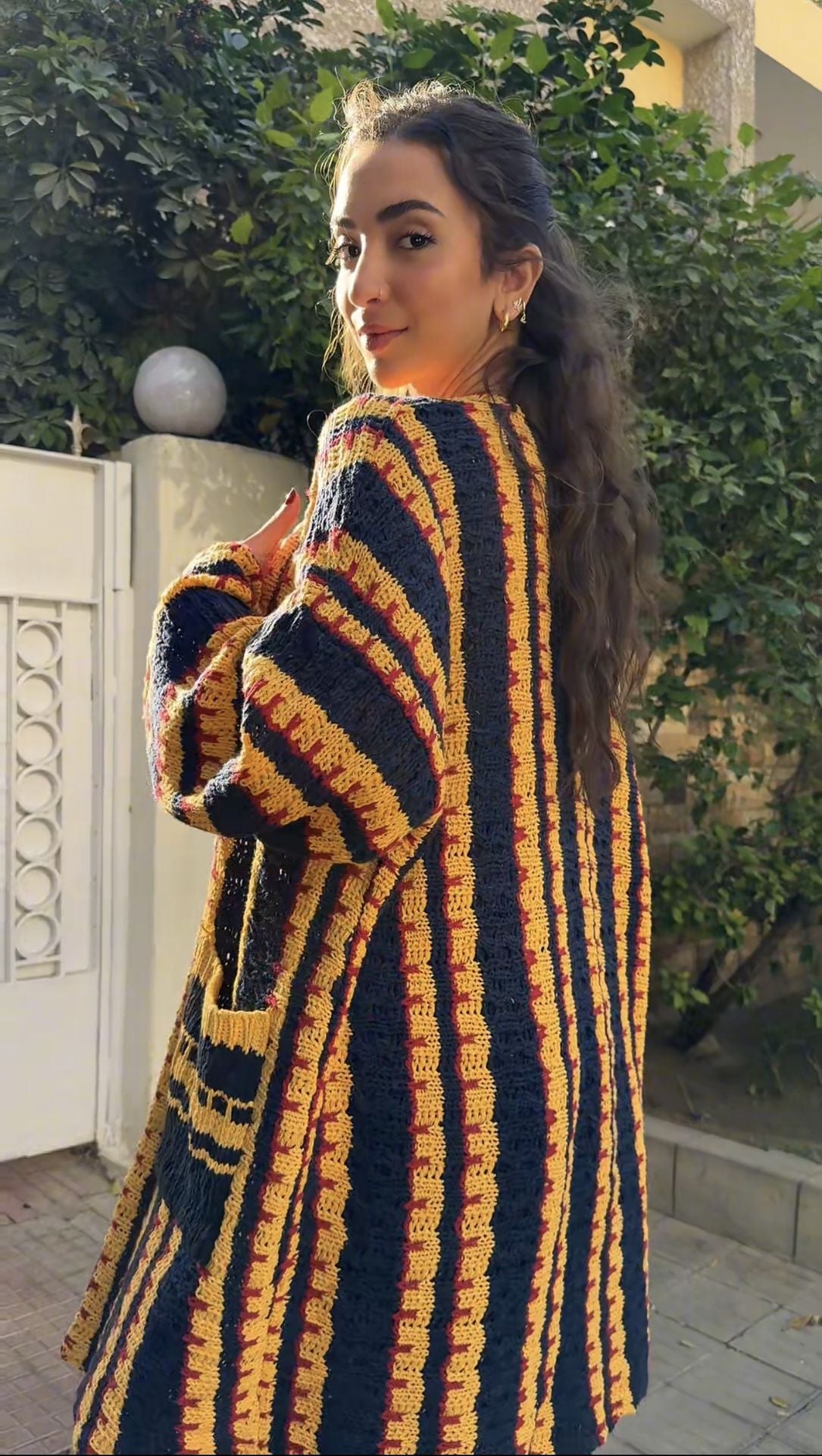 Cardigan Nomad Azul Marino Dorado