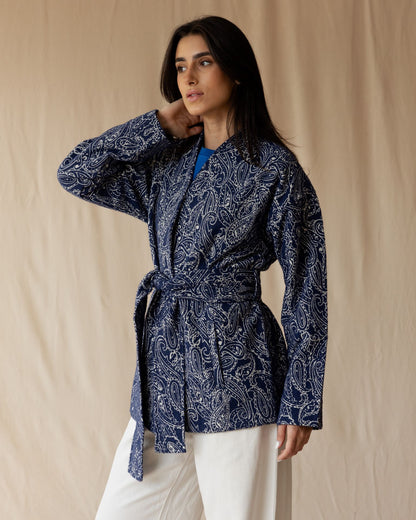Royal Blue Paisley Jacket