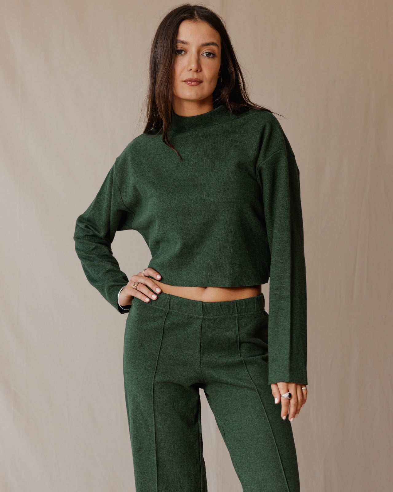 Completo Relaxed Cashmere Verde Oliva