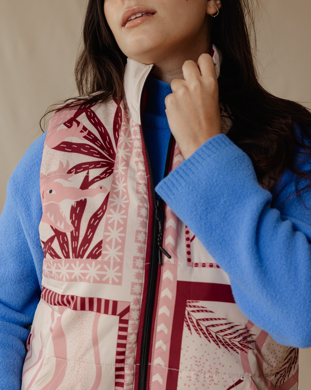 Chaleco impermeable Cairo Breeze en color crema