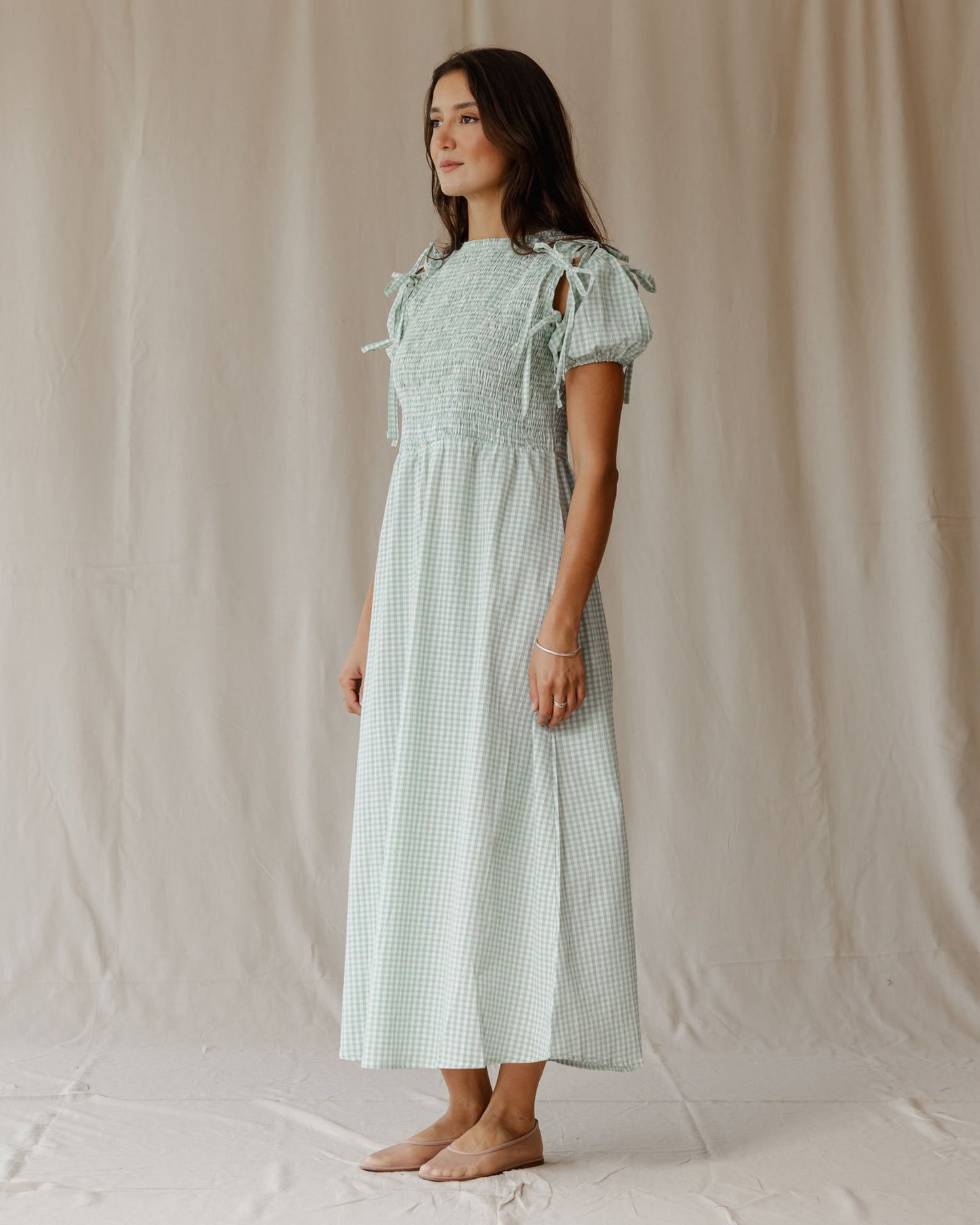 Robe pique-nique pastel menthe