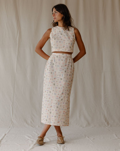Summer Postcard Beige Skirt
